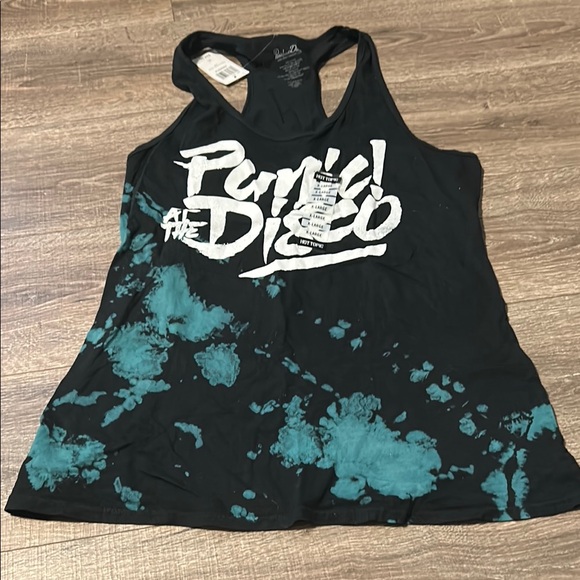 Tops - Black and Teal Panic at the Disco Women's Tank Top